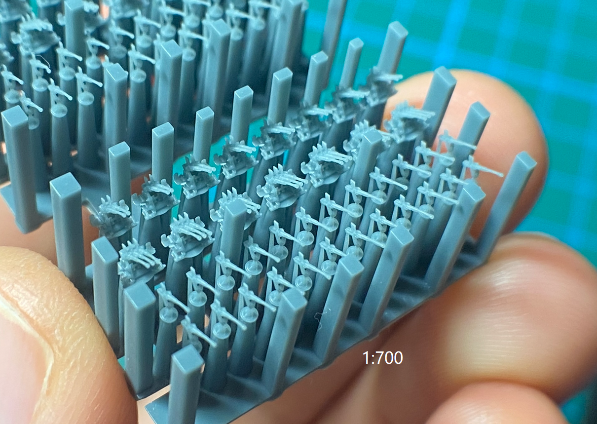 1:700, 1:350, IJN AA light gun set 25mm, v2024, Type 96 AA gun, Typ 96 Flak, with shield, without shield, turret type, Yamato, very detailed, sehr detailiert
