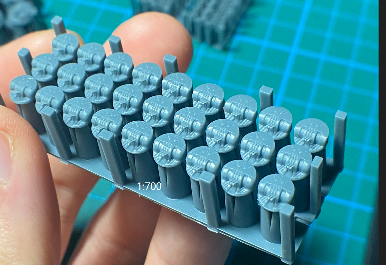 1:700, 1:350, IJN AA light gun set 25mm, v2024, Type 96 AA gun, Typ 96 Flak, with shield, without shield, turret type, Yamato, very detailed, sehr detailiert