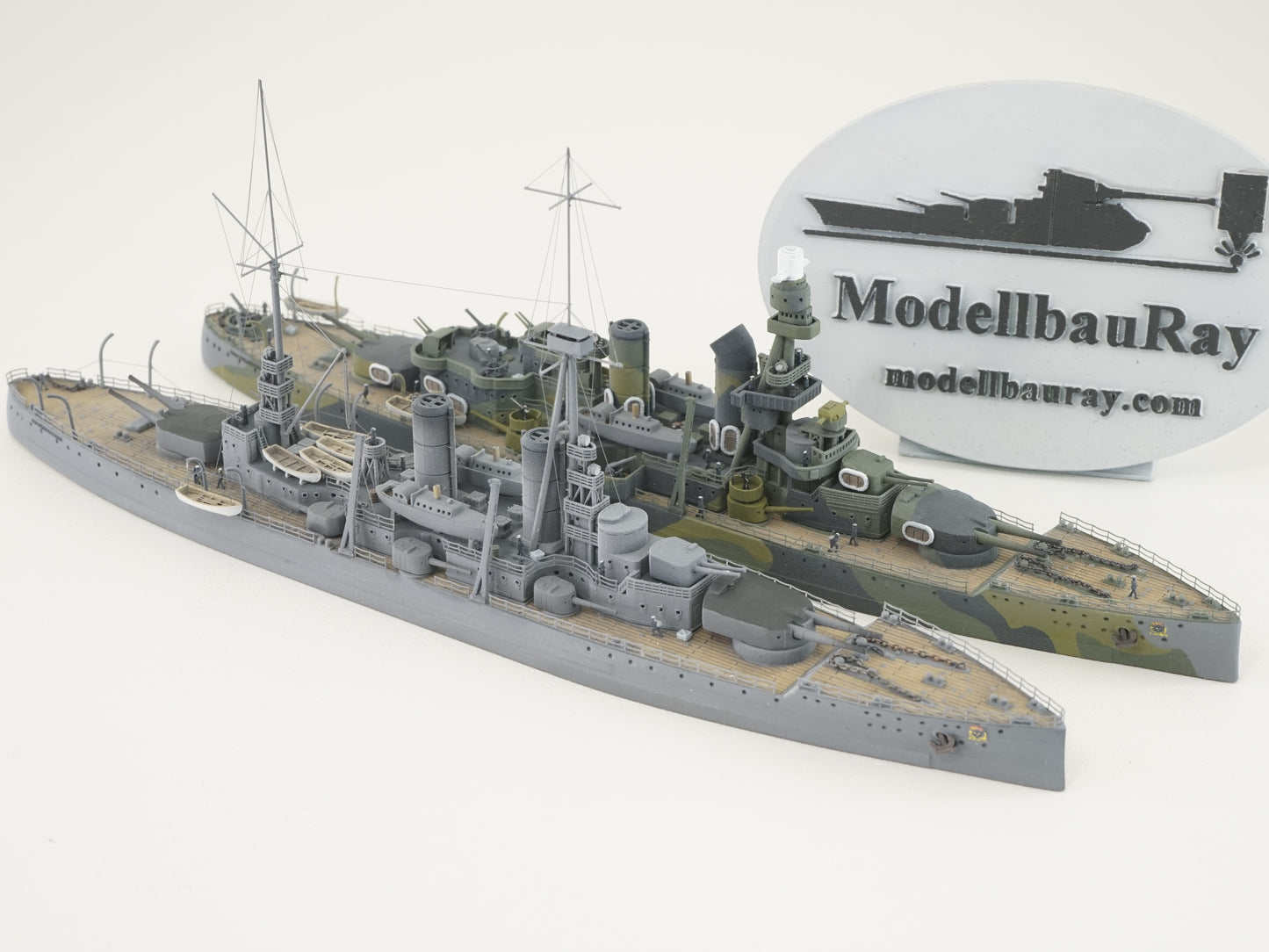 1:700 Drottning Victoria model 1921/1945, Sverige-class coastal battleship, Swedish Navy, 3D printed kit, Waterline