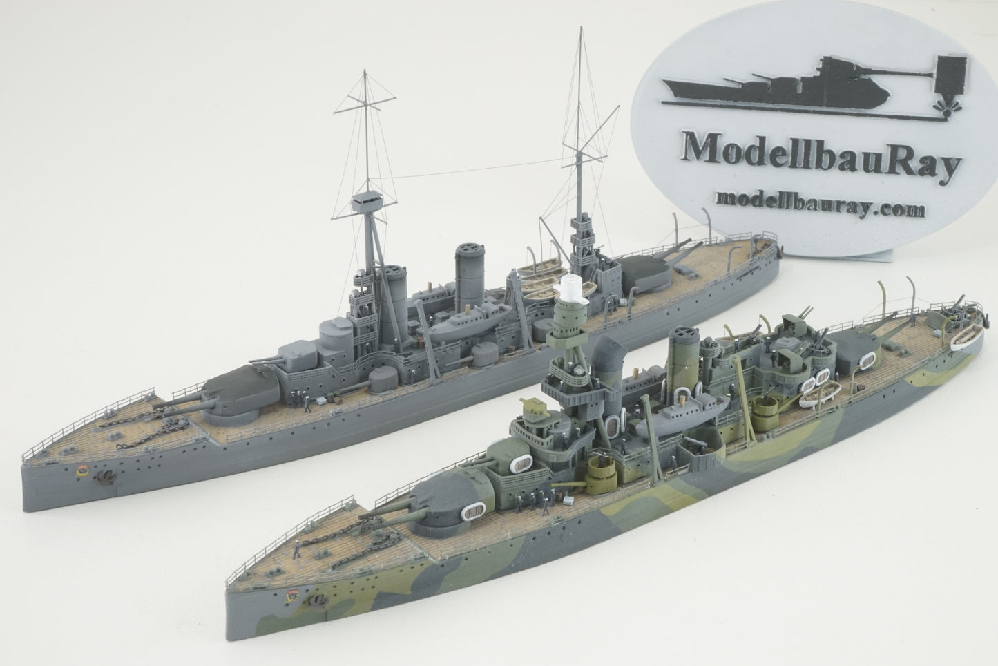1:700 Drottning Victoria model 1921/1945, Sverige-class coastal battleship, Swedish Navy, 3D printed kit, Waterline