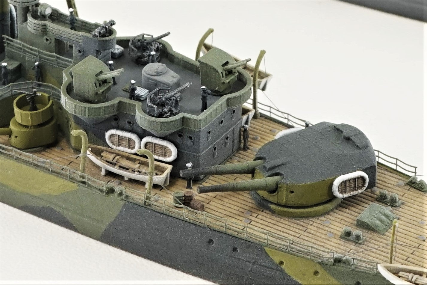 1:700 Drottning Victoria model 1921/1945, Sverige-class coastal battleship, Swedish Navy, 3D printed kit, Waterline