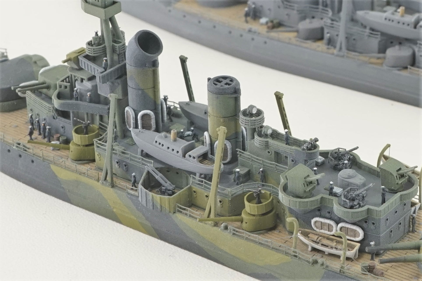 1:700 Drottning Victoria model 1921/1945, Sverige-class coastal battleship, Swedish Navy, 3D printed kit, Waterline