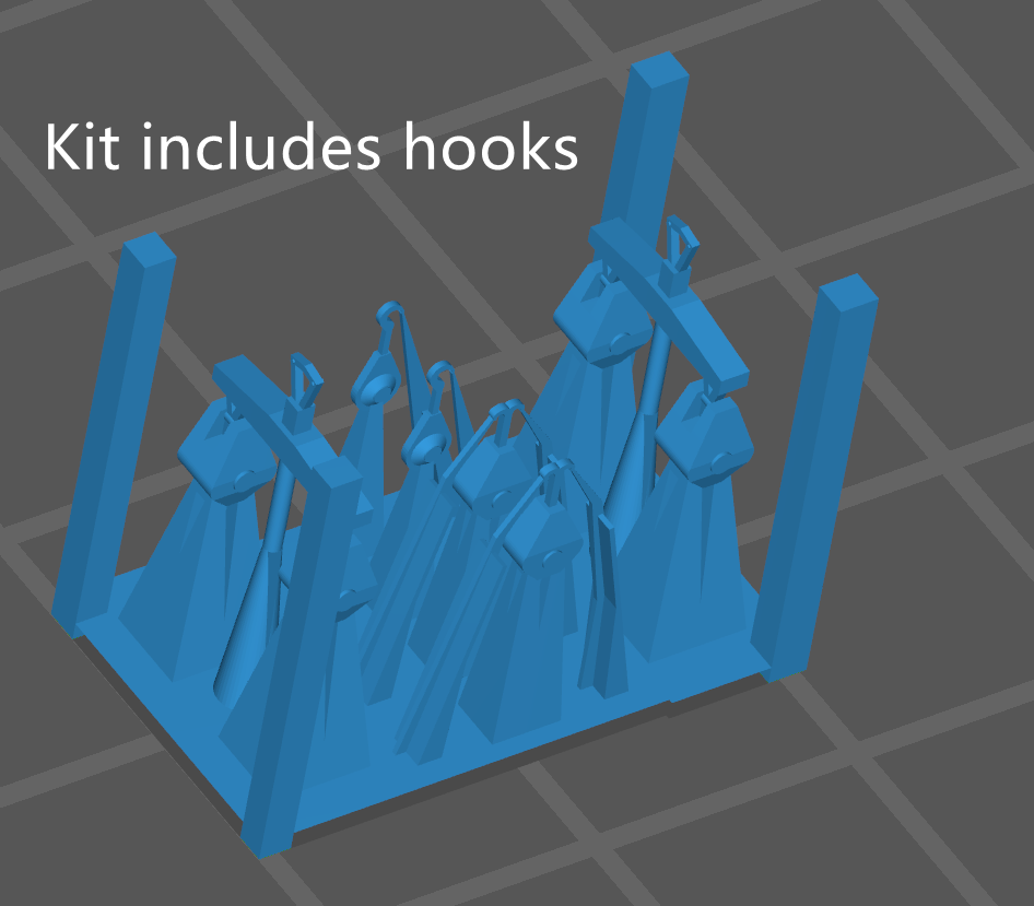 1:700 German Navy floating crane Langer Heinrich, WWI, WWII, 3D printed kit, Waterline