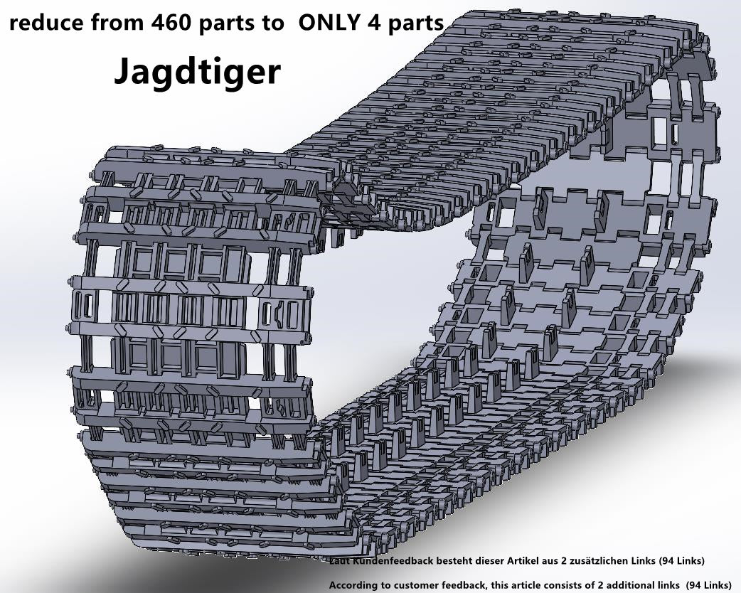 1:35 Tracks, King Tiger, Jagdtiger, for MENG, Takom, Trumpeter, Tamiya half-finished, 1:35 Einsatzbereit Ketten