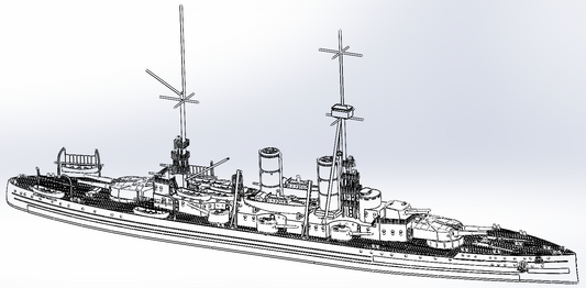 Instructions, 1:700 Drottning Victoria 1921 coastal battleship