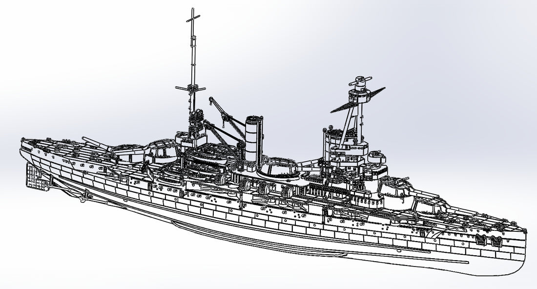 Instructions, 1:700 Bretagne 1940 model, 3D printed kit