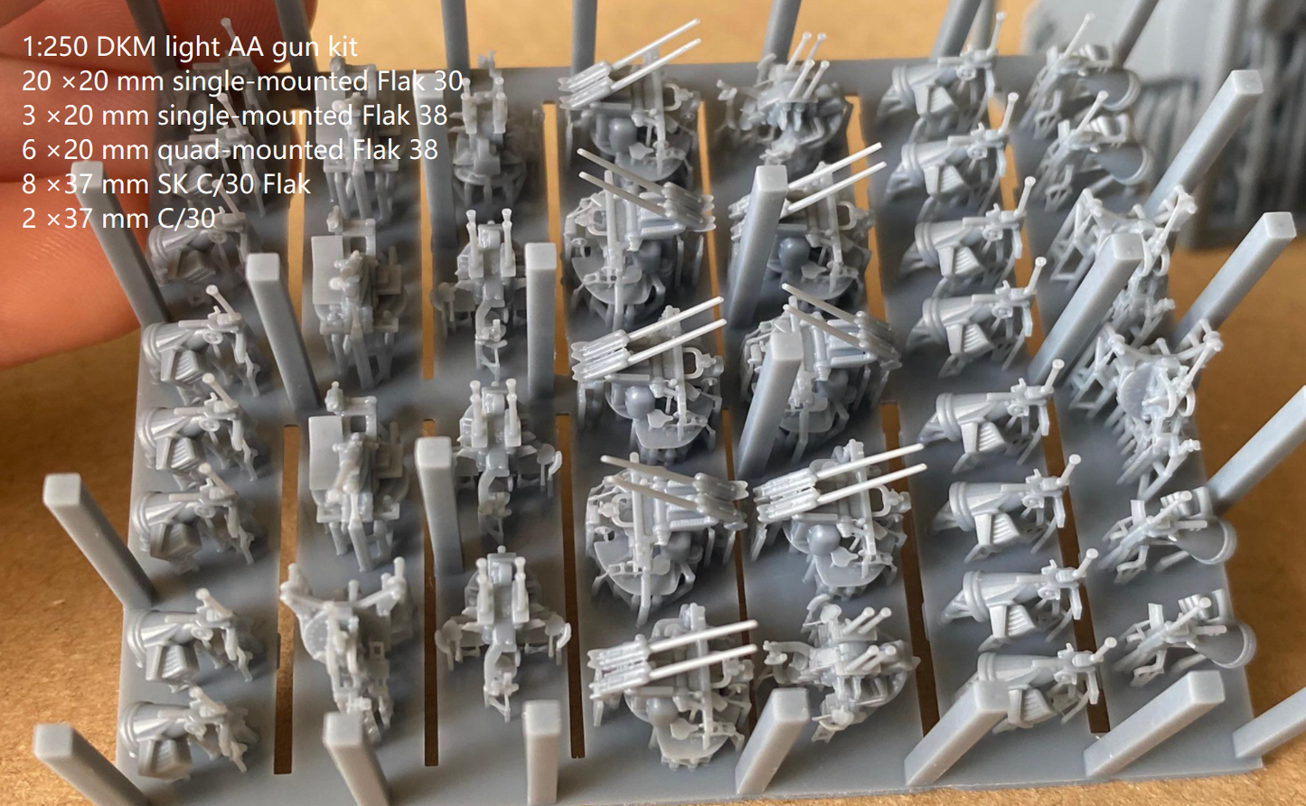 1:700, 1:350, 1:400, 1:250, 1:200 German WII Navy AA gun kit. Deutschen Kriegsmarine Flak, 20mm, 37mm, v.2022