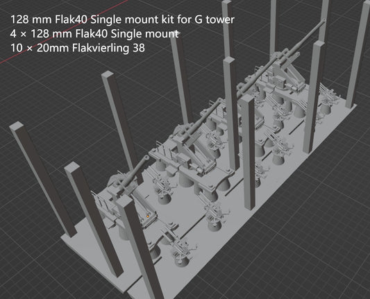 1:700 Flak Tower, Flakturm, G Tower, L Tower, Augarten, Hamburg