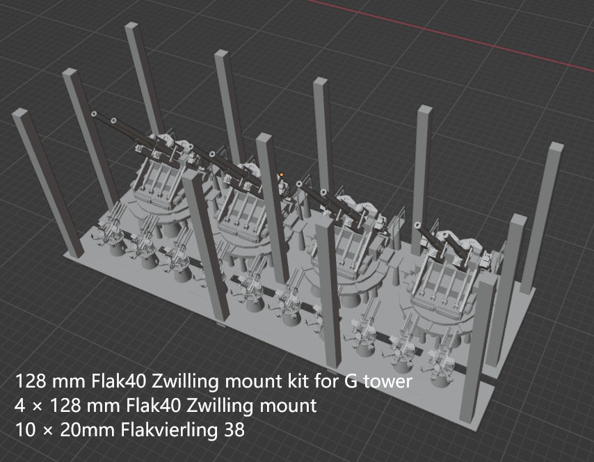 1:700, 1:350, 1:400, 1:200 German WII Navy AA gun kit. Deutschen Kriegsmarine Flak, 20mm, 37mm, v.2022