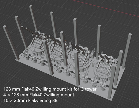 1:700, 1:350, 1:400, 1:200 German WII Navy AA gun kit. Deutschen Kriegsmarine Flak, 20mm, 37mm, v.2022