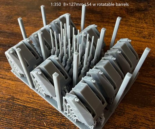 Kriegsmarine heavy AA guns, 105mm AA guns, 127mm, 128mm AA guns, 105mm L65 SK C38, 127mm L55 Flak, 3D printed kits