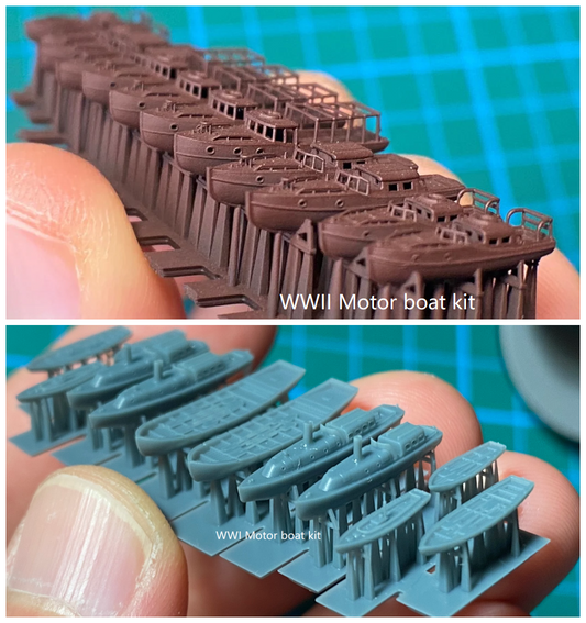 1:700 German boat kit, WWI, WWII german boats, 3d printed accessory, highly detailed