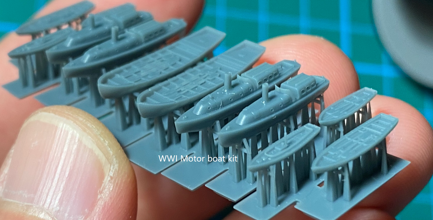 1:700 German boat kit, WWI, WWII german boats, 3d printed accessory, highly detailed
