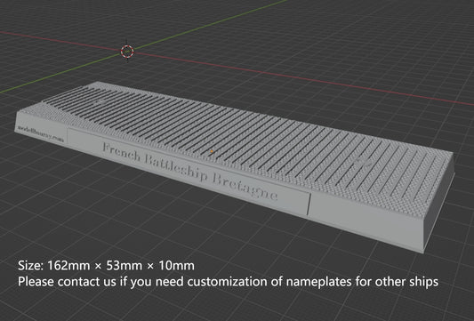 1:700 French Battleship Bretagne, Full Hull, WaterLine, Bretagne class battleship, French Battleship, 3d printed, resin model