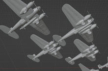 Load image into Gallery viewer, 1:700 Luftwaffe plane model, German Plane model, Luftwaffe, Bf109, Fw190, Ju87, Ju52, Bf110, Me262, He111, fighter, bomber, dive bomber
