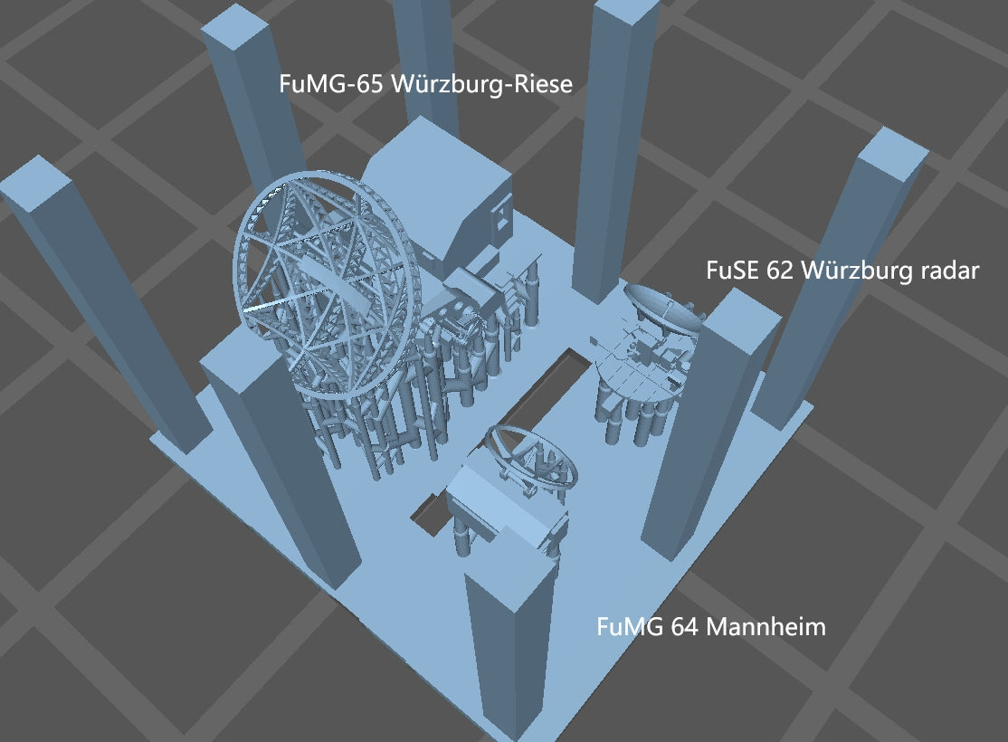 1:700 Flak Tower, Flakturm, G Tower, L Tower, Augarten, Hamburg