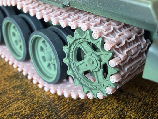 1:35 T54 T62 T72 T90 workable tank tracks, RMSh, OMSh, bewegliche Ketten für T54, T55, T62, T72, T90