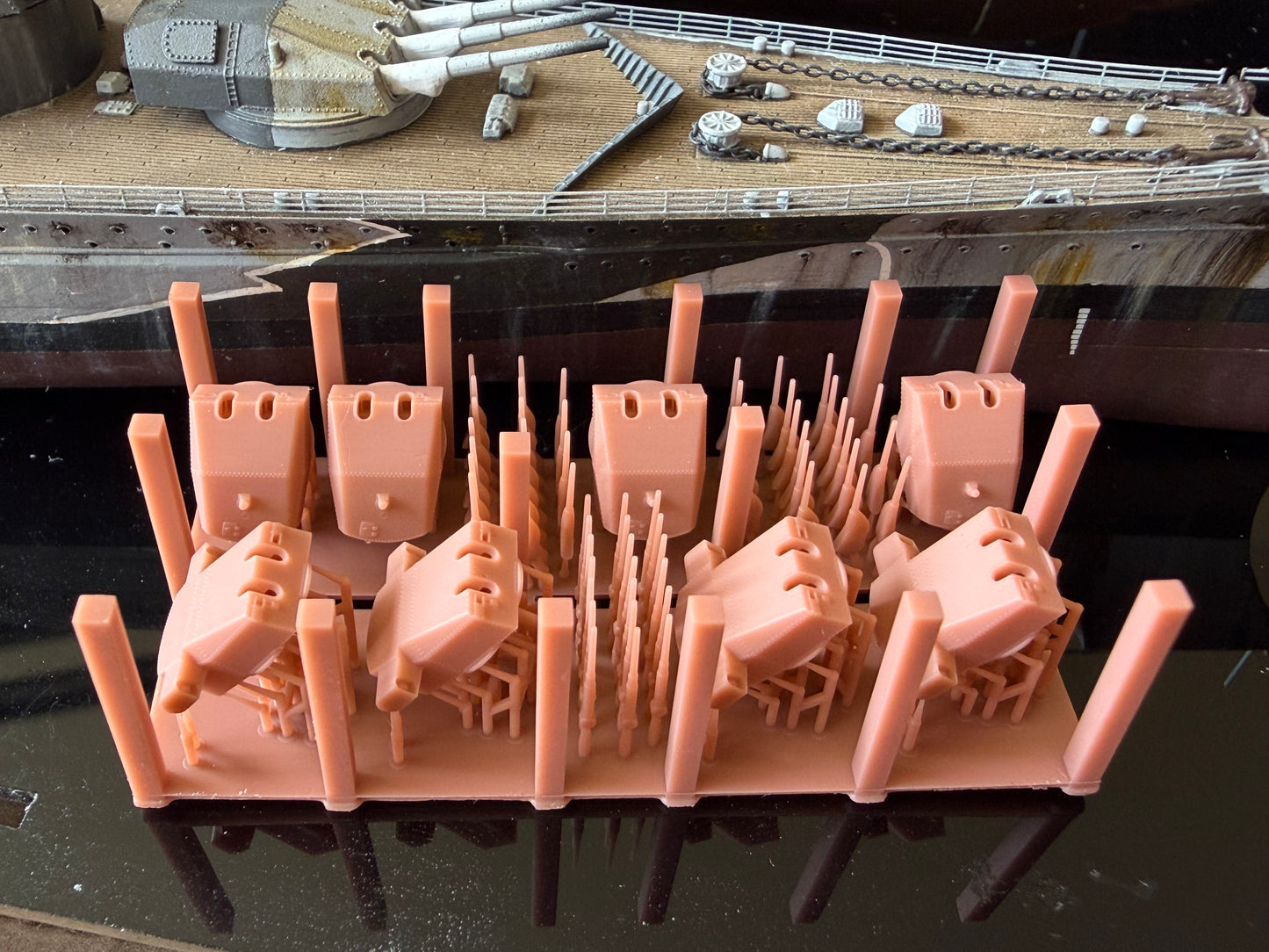 German Navy secondary guns, medium caliber guns, 150mm SKC28, 150mm SKC25, twin, triple and single mount turrets, 3D printed kits