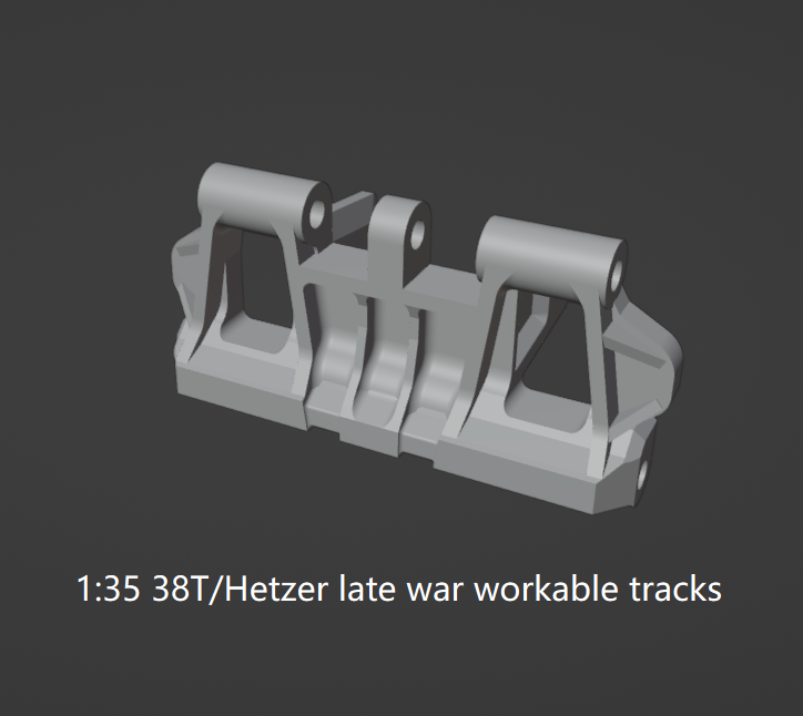 1:35 workable tracks for 38T, Hetzer, bewegliche Ketten für Hetzer, 38T, Jagdpanzer 38, 38 (t)