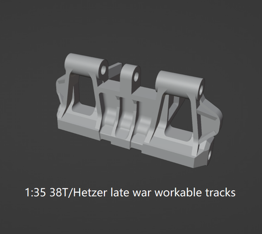 1:35 workable tracks for 38T, Hetzer, bewegliche Ketten für Hetzer, 38T, Jagdpanzer 38, 38 (t)