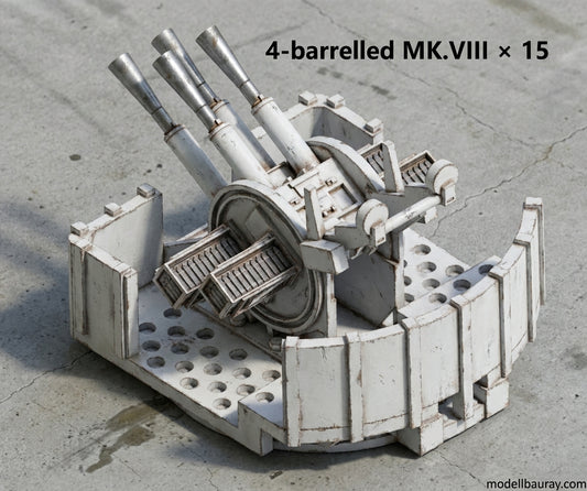 1:700, 1:350 Royal Navy, Pom Pom Gun kit, 15 guns, 8-barrelled, 4-barrelled, v.2022