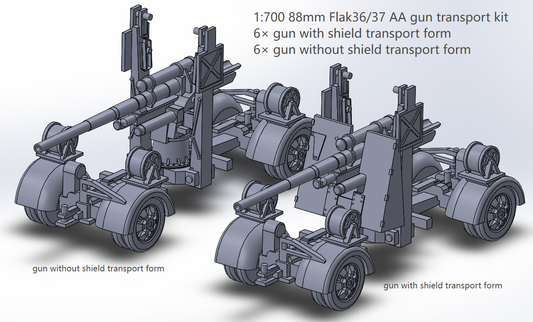 1:700, 1:350 German artillery, Anti-aircraft gun kit, Self-propelled howitzer, aa guns, anti-tank gun, Hummel, Wespe, ammo car,  sfh 18, leFH 18, Pak40, Pak43,  Flak 18