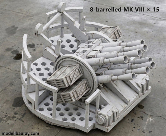 1:700, 1:350 Royal Navy, Pom Pom Gun kit, 15 guns, 8-barrelled, 4-barrelled, v.2022
