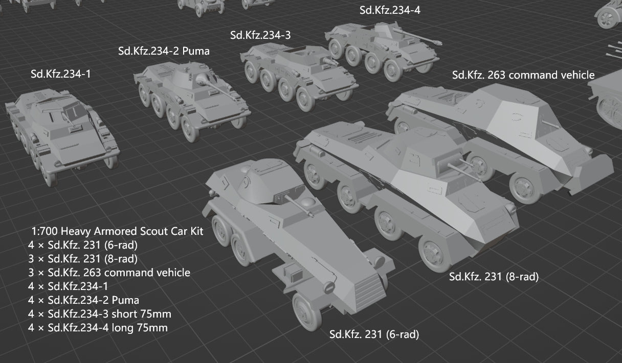 1:700, 1:350 German armerd car, Schwerer Panzerspähwagen, Scout Car, Sdkfz 250, Sdkfz 251, Sdkfz 231,  diorama, Wehrmacht, wwii german tanks