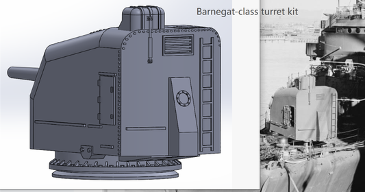 1:700, 1:350, 1:200 US navy 5 inch AA guns, twin turret, single turret, 3D printed, Mk38, Mk 30, with blast bags, 5 inch L38 guns