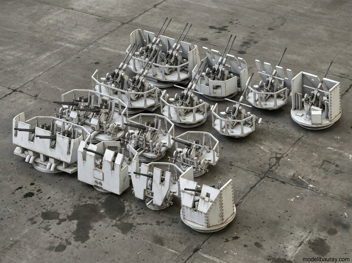 1:700 Bofors gun, Bofors quad mount, Bofors twin mount, singel mount, UK MK V, 70-K
