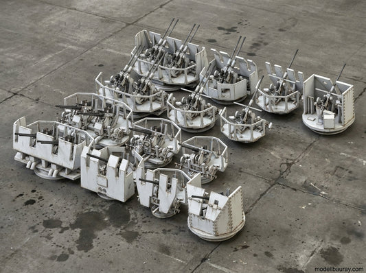 1:700 Bofors gun, Bofors quad mount, Bofors twin mount, singel mount, UK MK V, 70-K