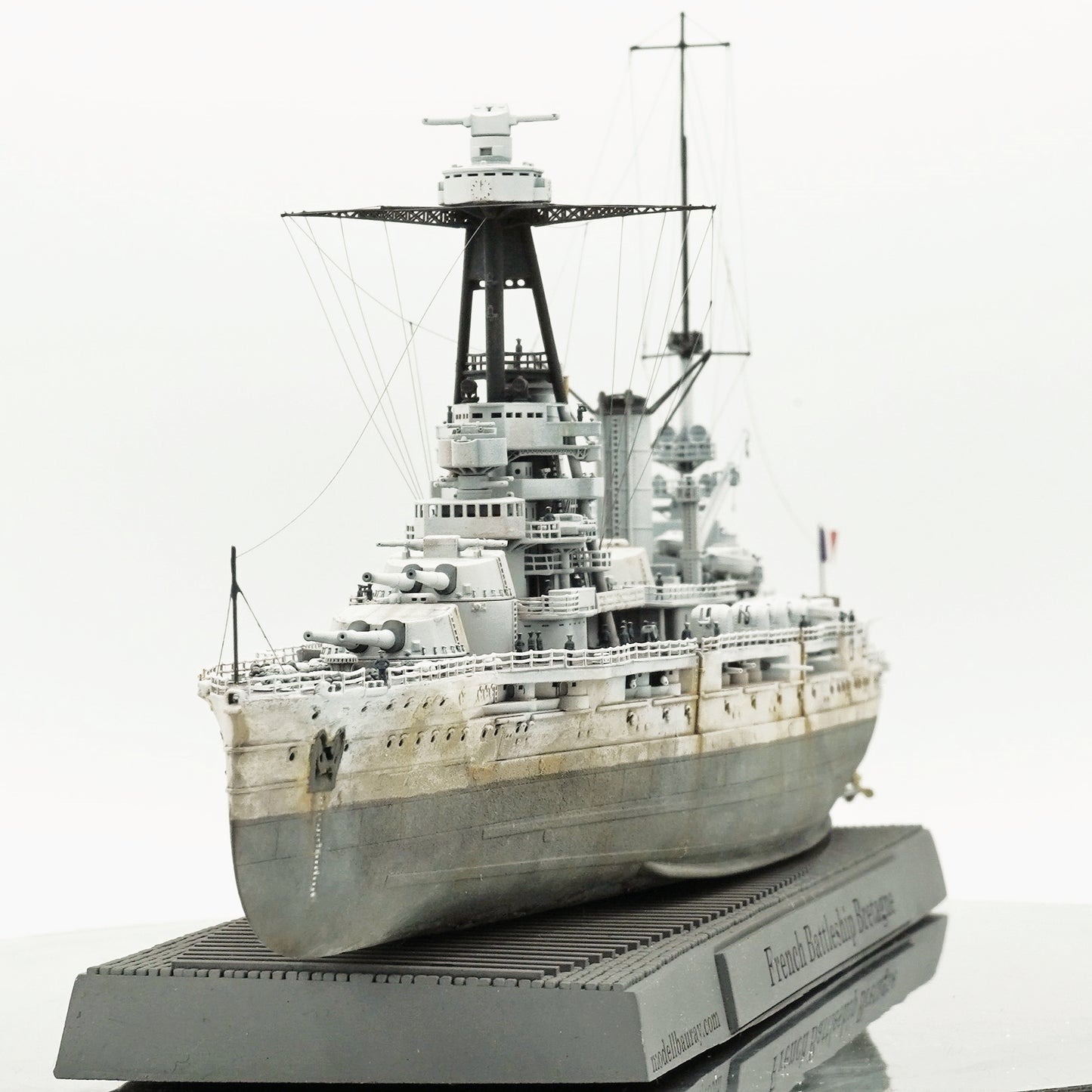 1:700 French Battleship Bretagne, Full Hull, WaterLine, Bretagne class battleship, French Battleship, 3d printed, resin model