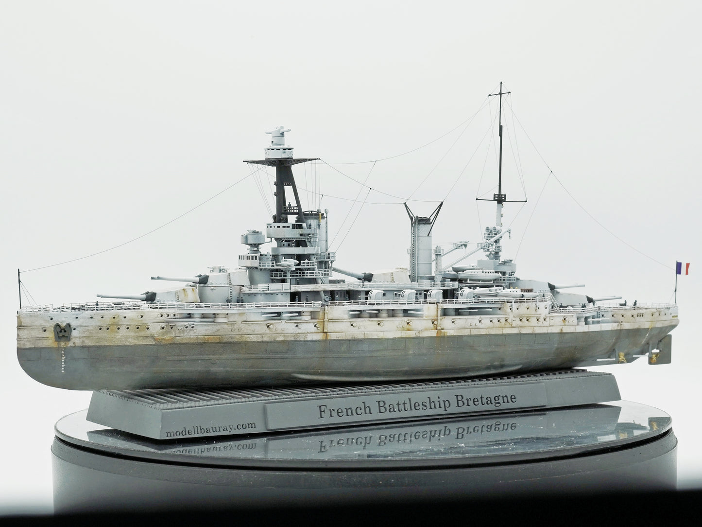 1:700 French Battleship Bretagne, Full Hull, WaterLine, Bretagne class battleship, French Battleship, 3d printed, resin model