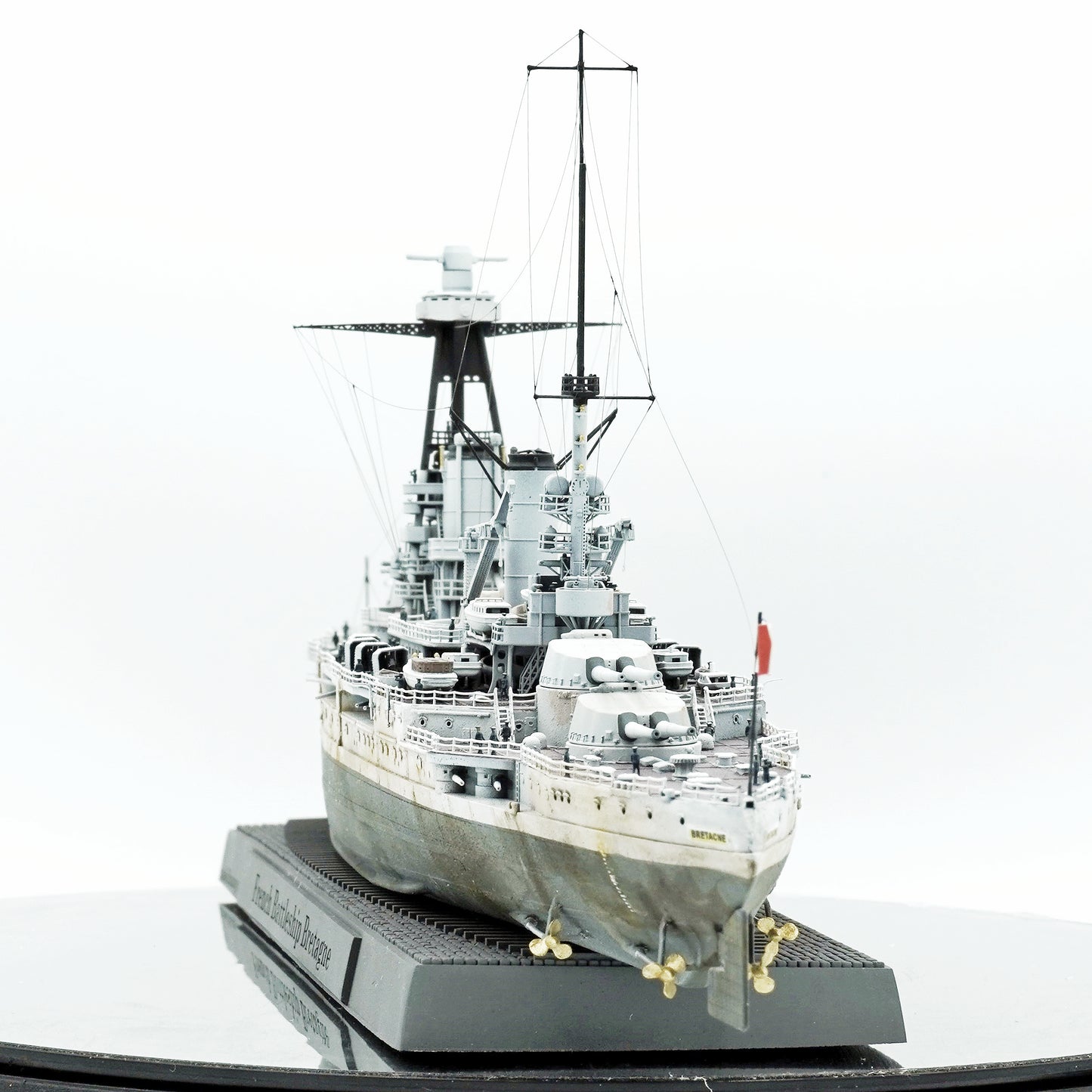 1:700 French Battleship Bretagne, Full Hull, WaterLine, Bretagne class battleship, French Battleship, 3d printed, resin model