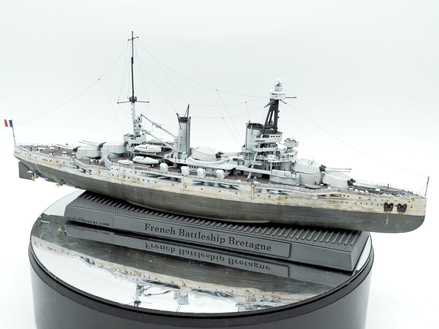 1:700 French Battleship Bretagne, Full Hull, WaterLine, Bretagne class battleship, French Battleship, 3d printed, resin model