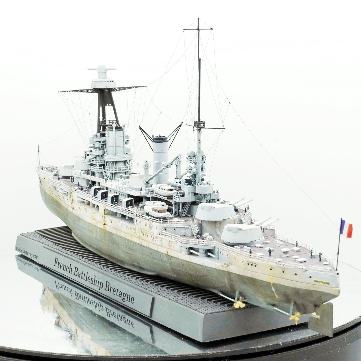 1:700 French Battleship Bretagne, Full Hull, WaterLine, Bretagne class battleship, French Battleship, 3d printed, resin model