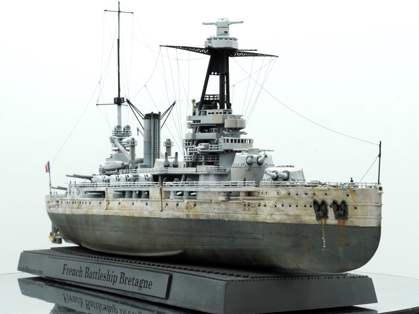 1:700 French Battleship Bretagne, Full Hull, WaterLine, Bretagne class battleship, French Battleship, 3d printed, resin model