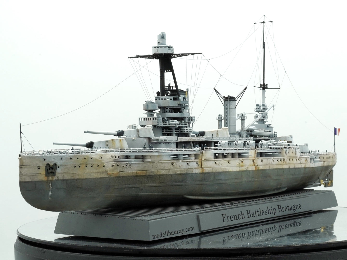 1:700 French Battleship Bretagne, Full Hull, WaterLine, Bretagne class battleship, French Battleship, 3d printed, resin model