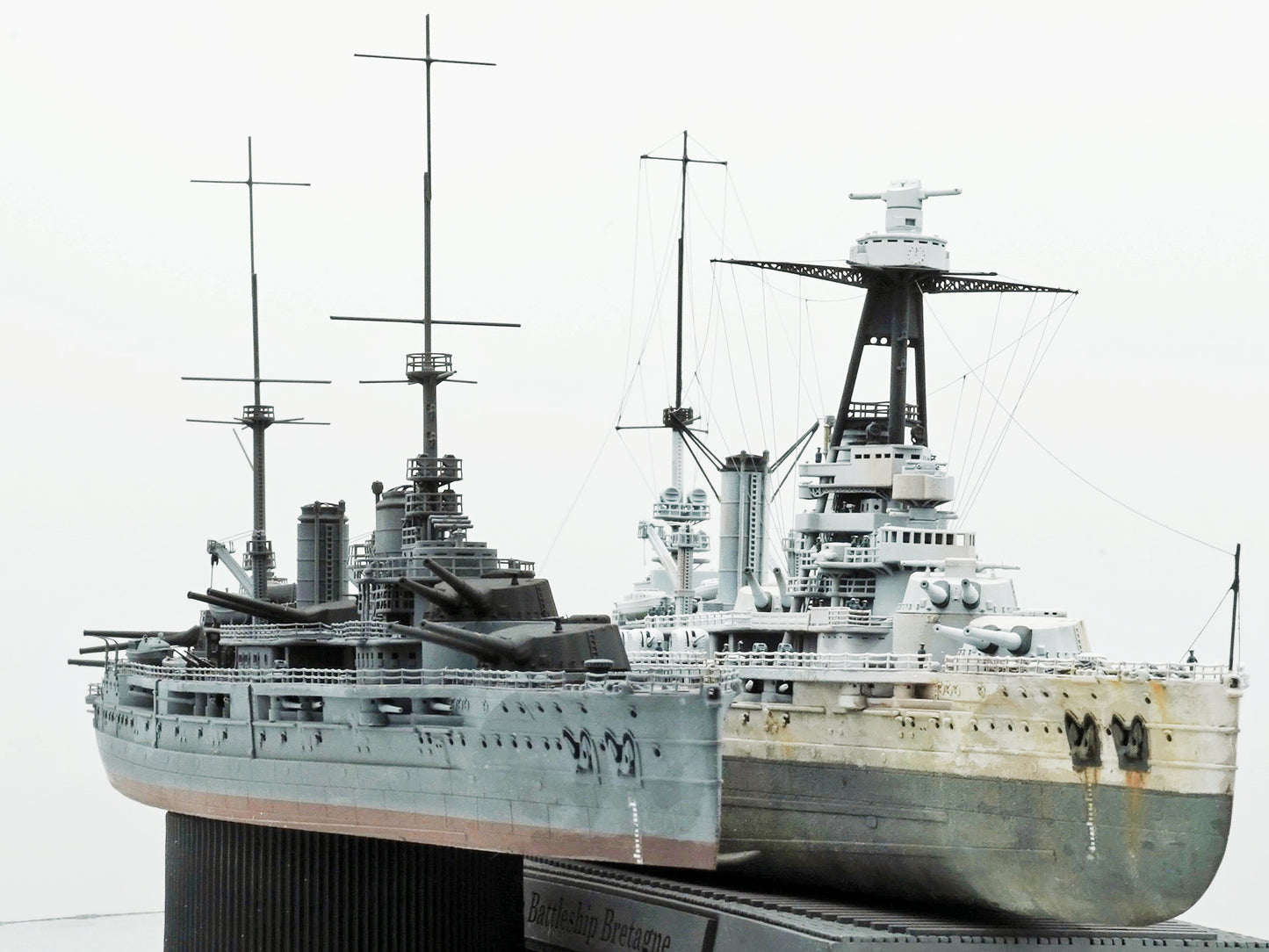 1:700 French Battleship Bretagne, Full Hull, WaterLine, Bretagne class battleship, French Battleship, 3d printed, resin model