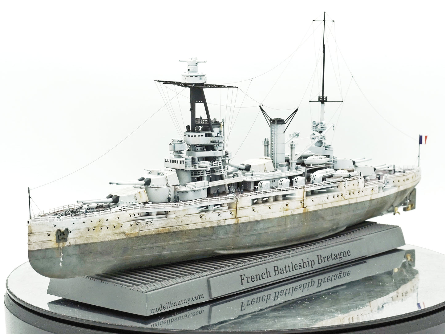 1:700 French Battleship Bretagne, Full Hull, WaterLine, Bretagne class battleship, French Battleship, 3d printed, resin model