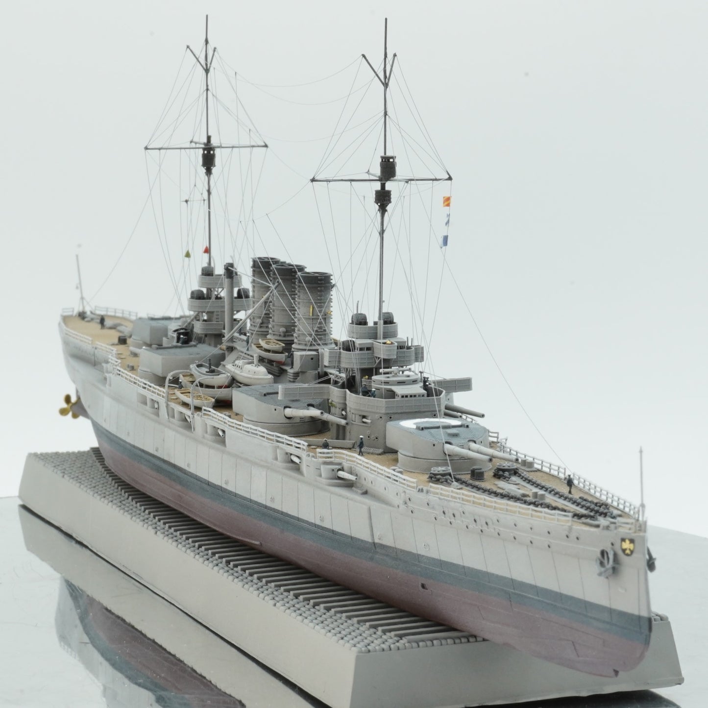 1:700 German Battleship SMS Ostfriesland, Helgoland class, 3d printed, resin model, waterline, full hull model