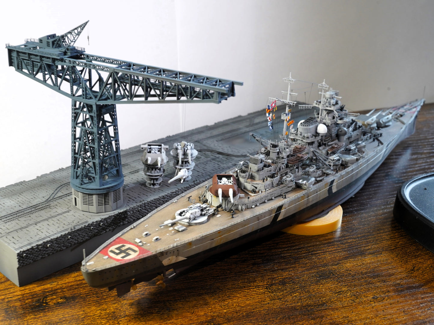 1:700, 1:350, 1:200 German Navy full interior turrets, 2 turrets per kit, 3d printed kit, Bismarck turrets, very detailed