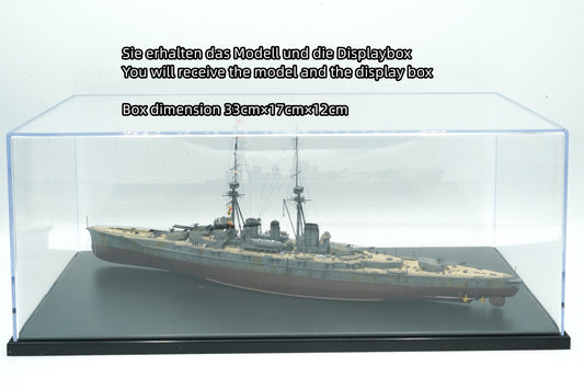 1:700 IJN Battlecruiser Kongo, Fertiges Modell mit Vitrine, Finished model with a Display case