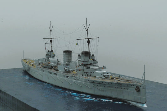 1:700 German Battlecruiser SMS Moltke, SMS Goeben (Yavuz Sultan Selim), 3d printed, resin model, waterline, full hull model