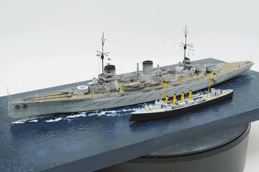 1:700 German Battlecruiser SMS Moltke, SMS Goeben (Yavuz Sultan Selim), 3d printed, resin model, waterline, full hull model