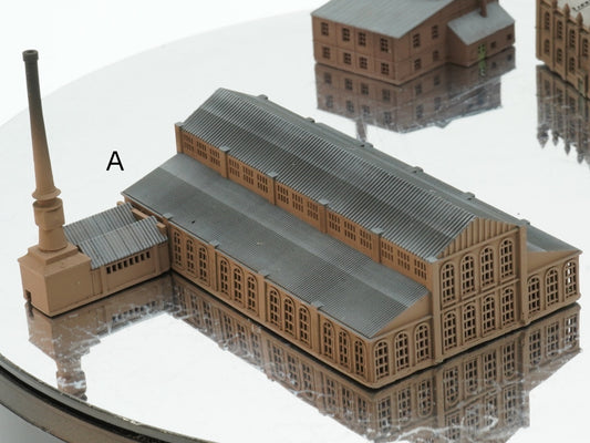 1:700 Factory building, old factory, 1:700 Fabrik
