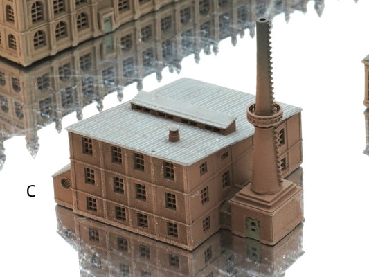 1:700 Factory building, old factory, 1:700 Fabrik