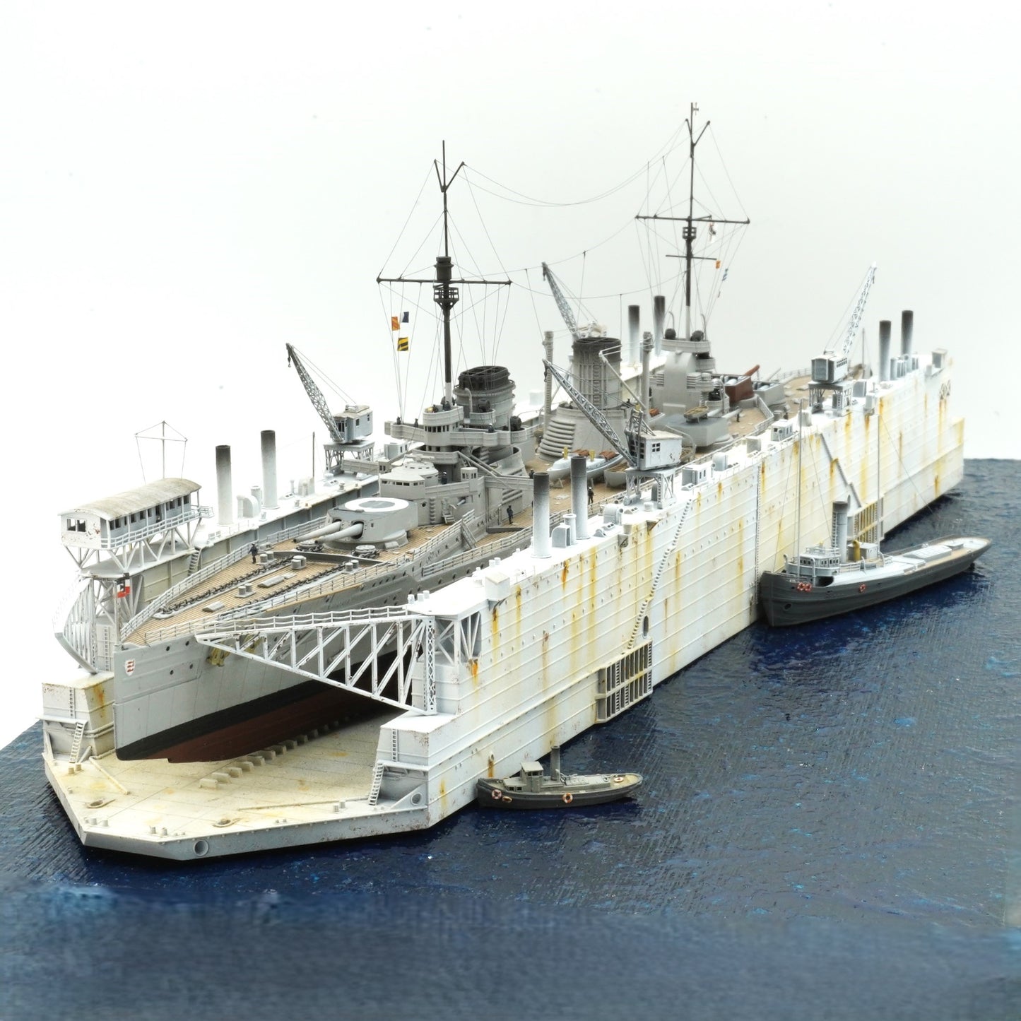 1:700 Admiralty Floating Docks AFD 4, AFD4, Medway Dock, floating dock, 3d printed model
