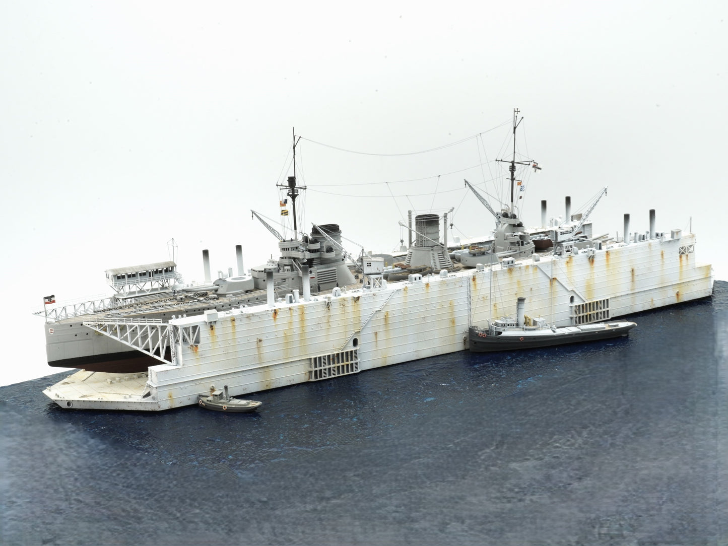 1:700 Admiralty Floating Docks AFD 4, AFD4, Medway Dock, floating dock, 3d printed model