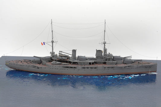 1:700 French Battleship Bretagne, Full Hull, WaterLine, Bretagne class battleship, French Battleship, 3d printed, resin model